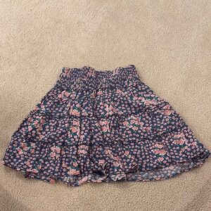 American Eagle Blue and Pink Smocked Skirt